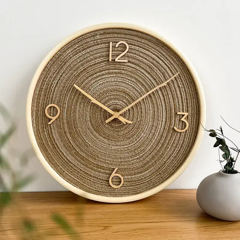 horloge murale en bois silencieuse - Horloges murales