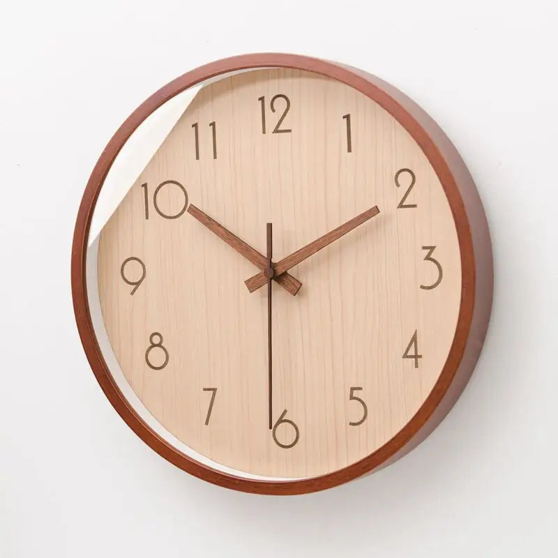 Horloge Murale Design Bois - Horloges murales - Bois foncé / 25 cm